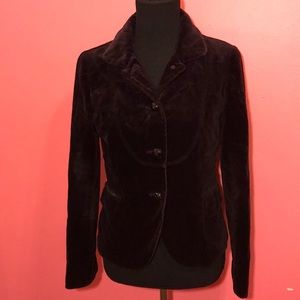 J CREW deep purple velvet blazer